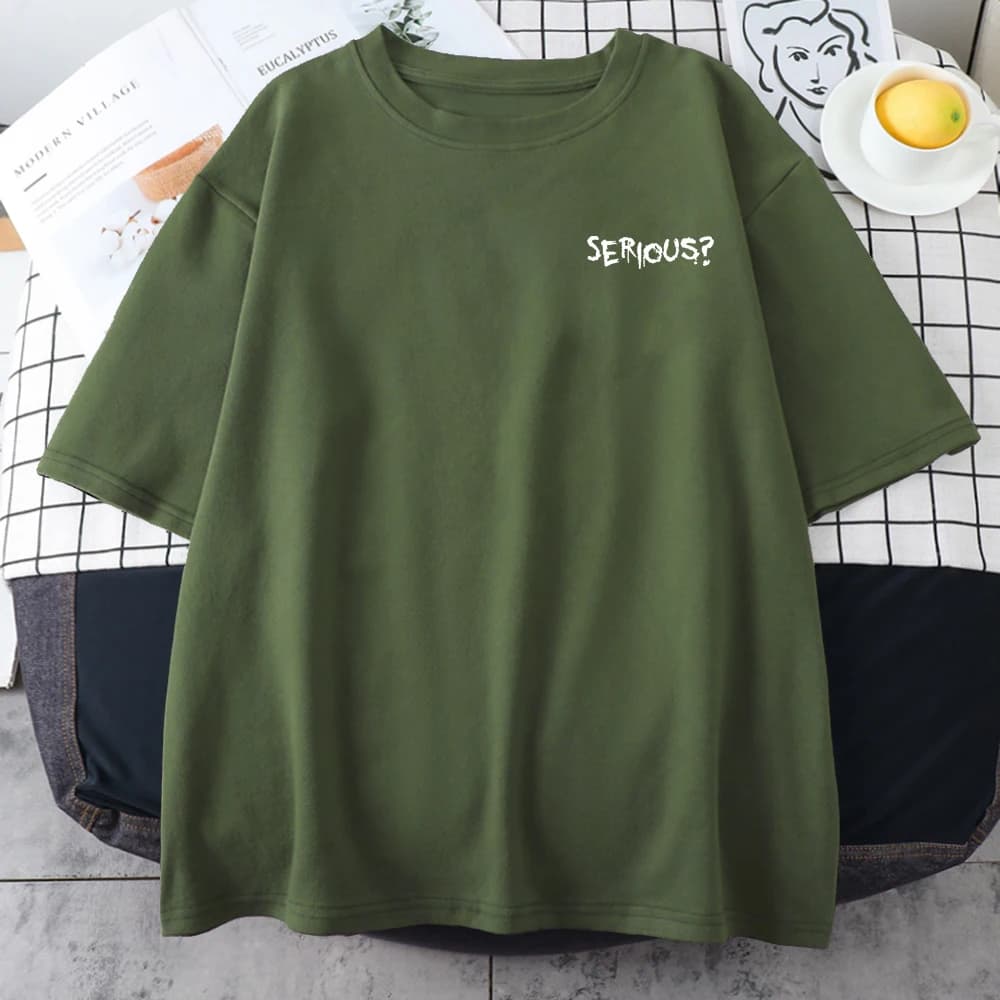 Paroles créatives sérieux imprimé femme T-Shirts simple s-xxxl T-Shirts rétro respirant à manches co