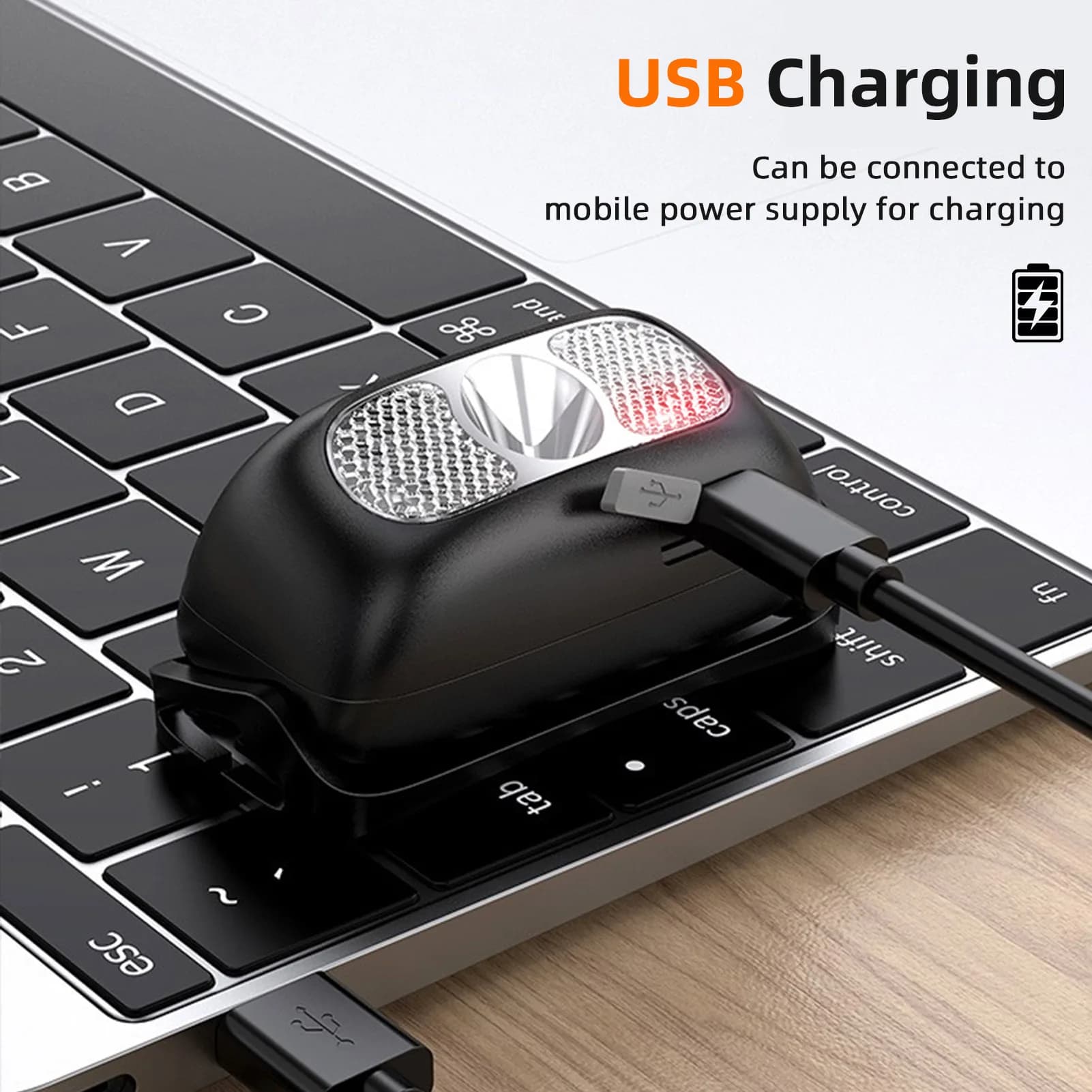 Lampe frontale LED rechargeable puissante SUPERFIRE HL05 Series Mini avec capteur, idéale pour la pê