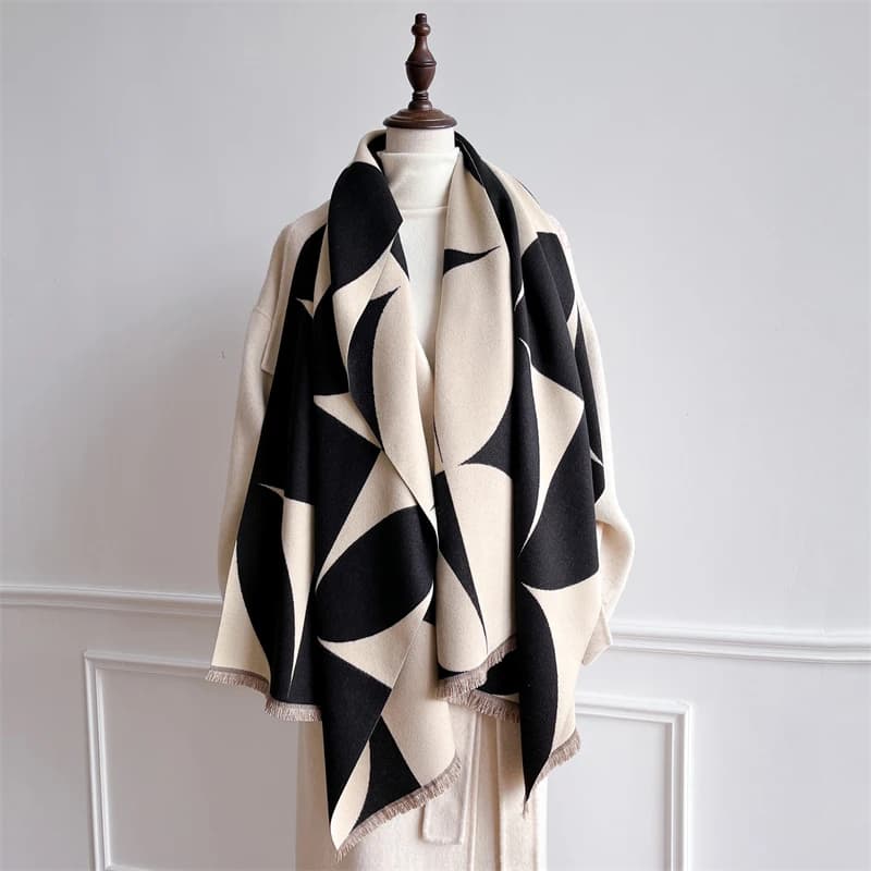 Écharpe Jacquard Pashmina pour femmes, châles et enveloppes, couverture en cachemire, étoles chaudes