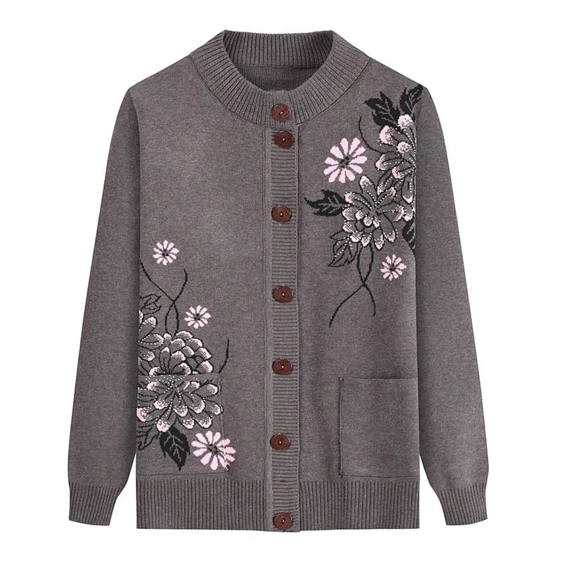 Pull à manches longues pour mère d'âge moyen, nouvelle collection printemps-automne, chemise tricoté