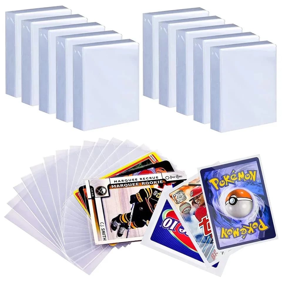 Pochettes transparentes pour cartes à jouer, pocommuniste de protection pour jeu de société Pokémon,