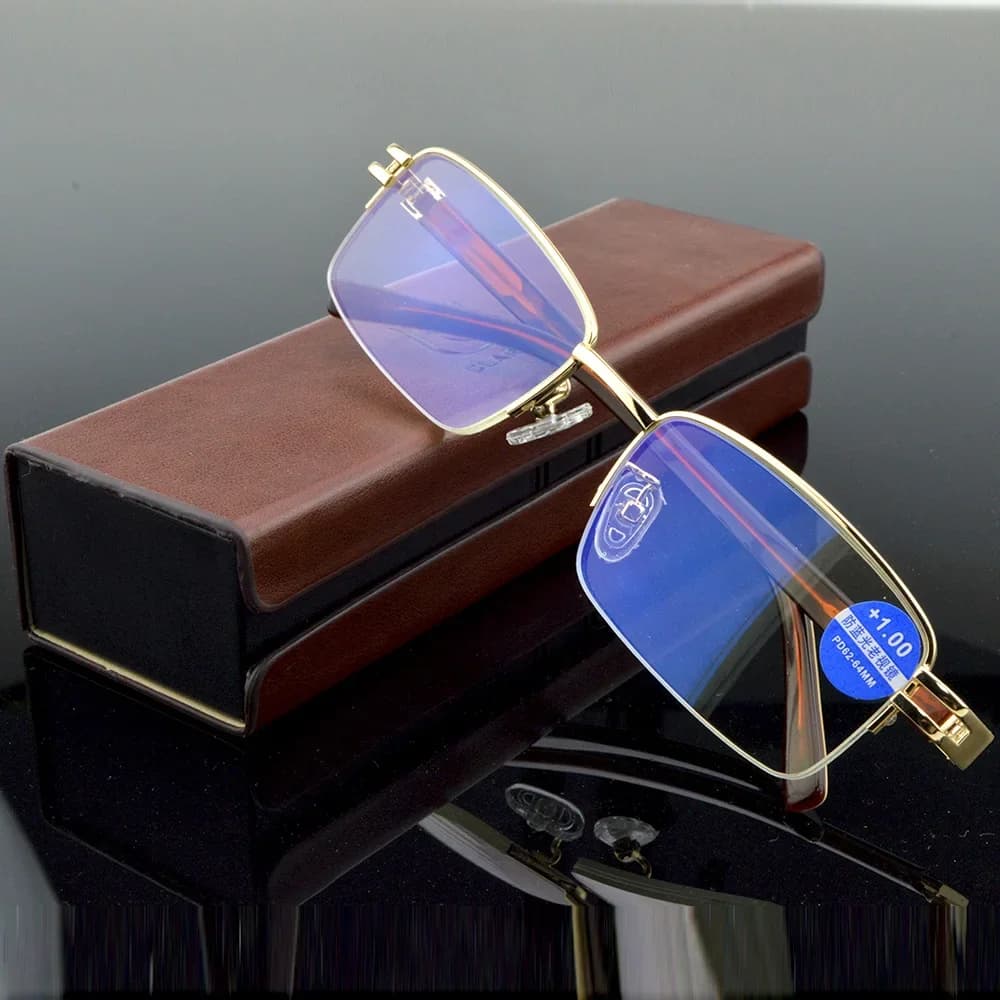 Lunettes de lecture de luxe ultralégères en alliage de titane pour hommes, affaires, + 0.75, + 1.00,