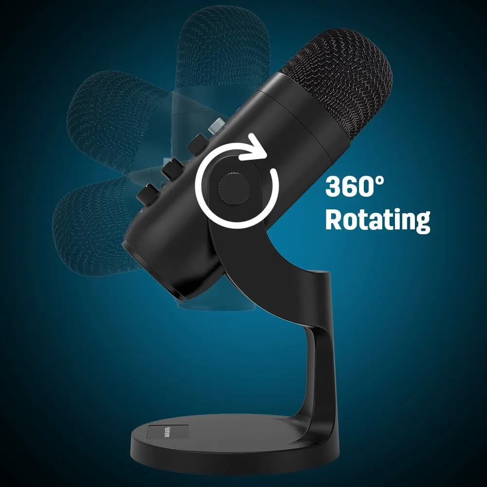 Haomuren Microphone USB pour PC Mac enregistrement de jeu Streaming Podcast, micro à condensateur po