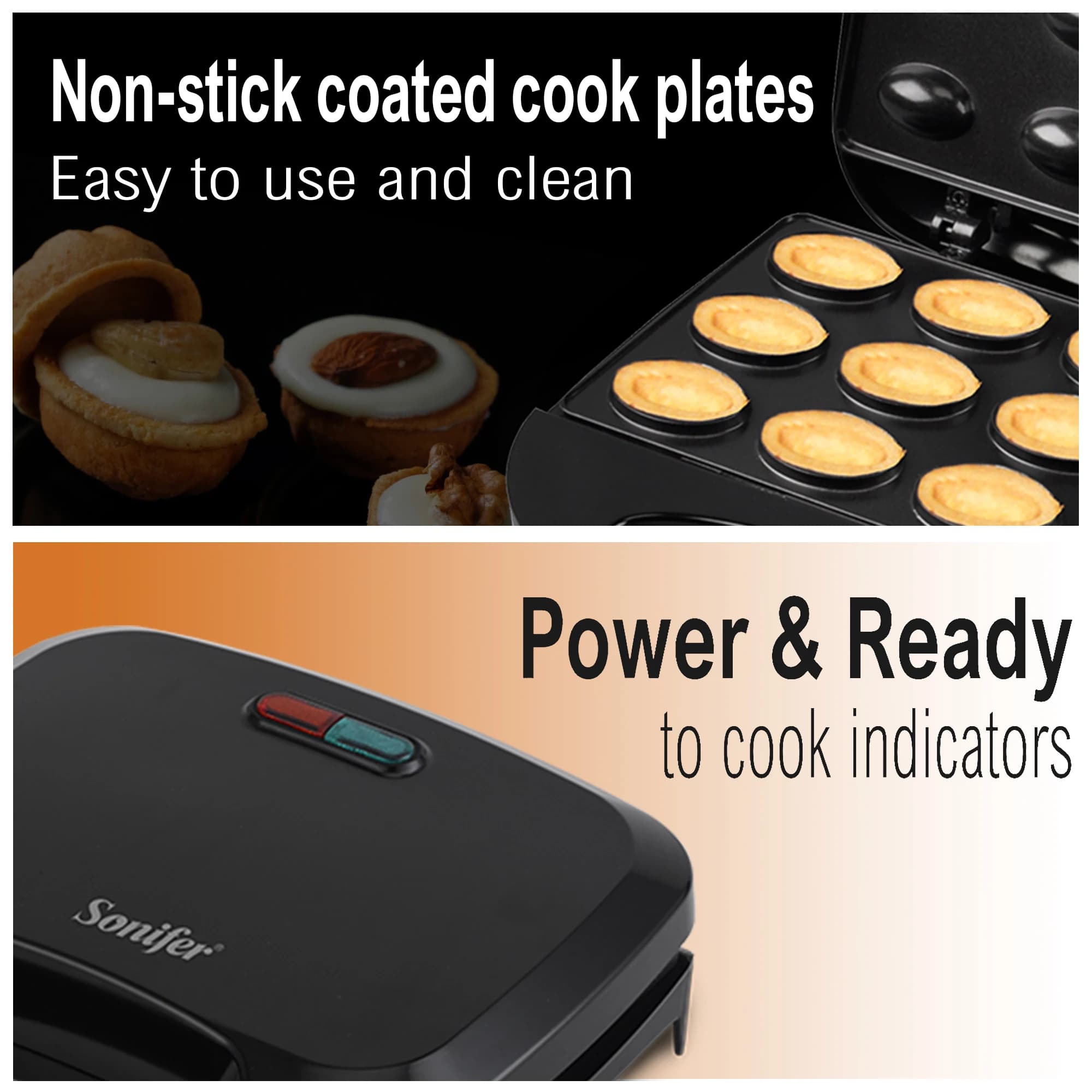 Sonifer – gaufrier électrique pour gâteaux aux noix, 750W, appareils de cuisine, Machine à gaufres p