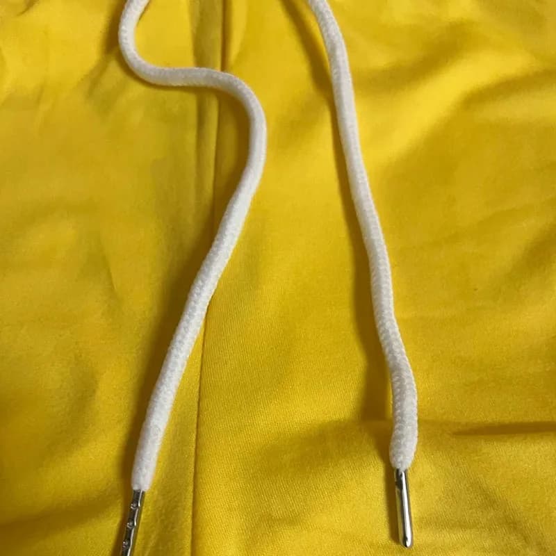 Y2k Streetwear Brésil Broderie Short Jaune Femme Élégant Taille Haute Jambe Large Été Loisirs Sexy C