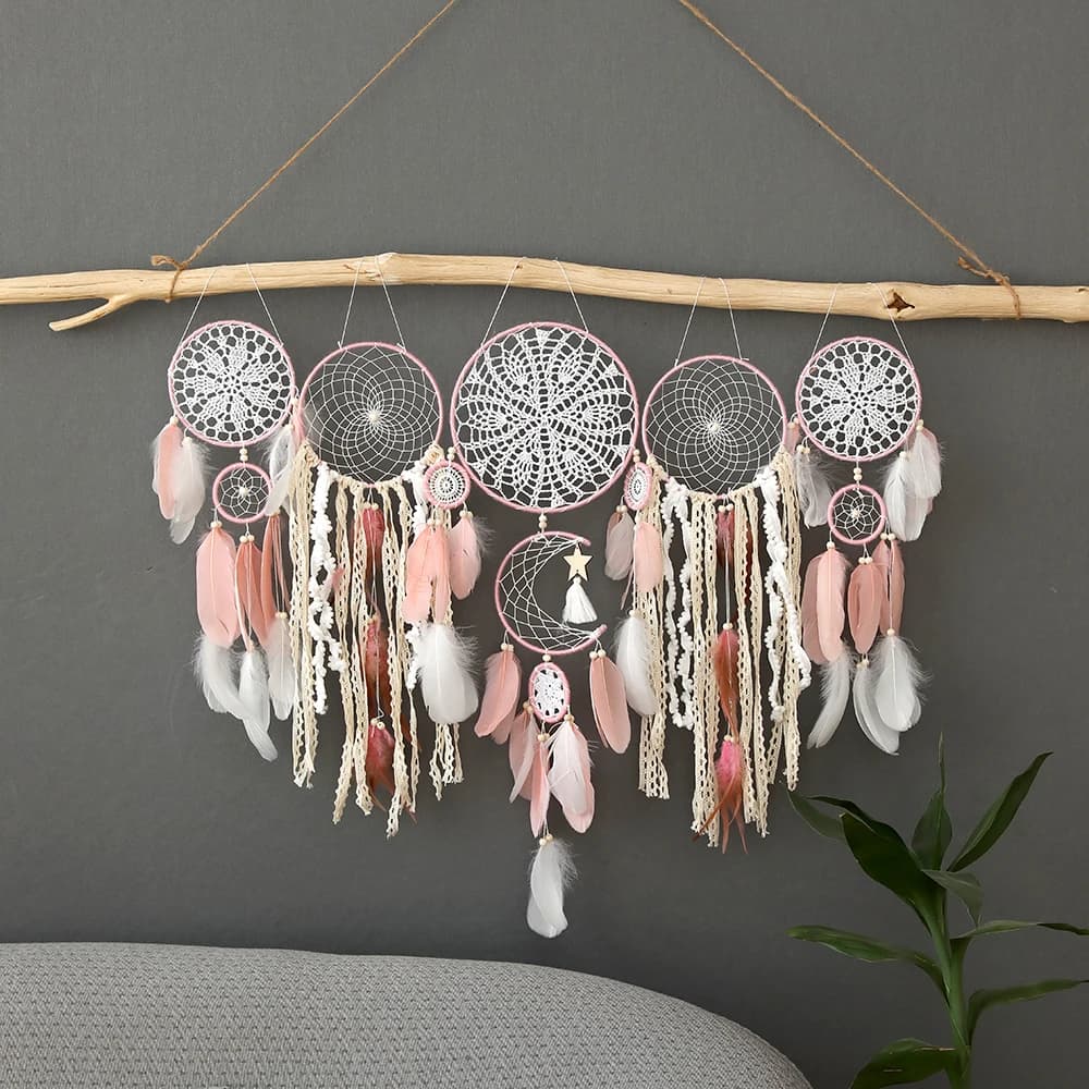 Attrape-rêves bohème pour chambre à coucher, décor de mariage et de Noël, grand mur de confection, o