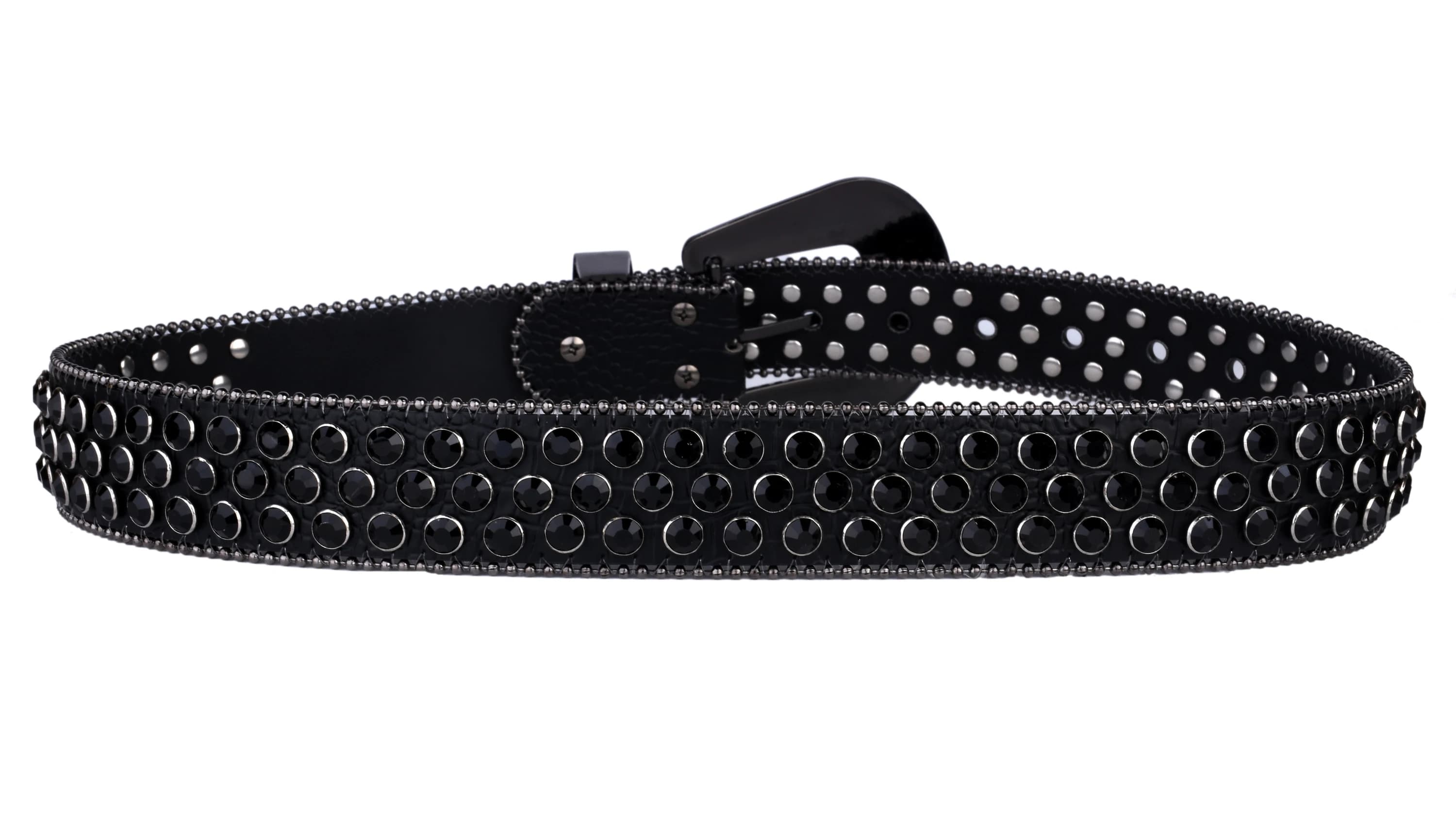 Ceintures cloutées en strass pour femmes, ceinture en cuir Pu brillant, ceinture de fête de mariage,