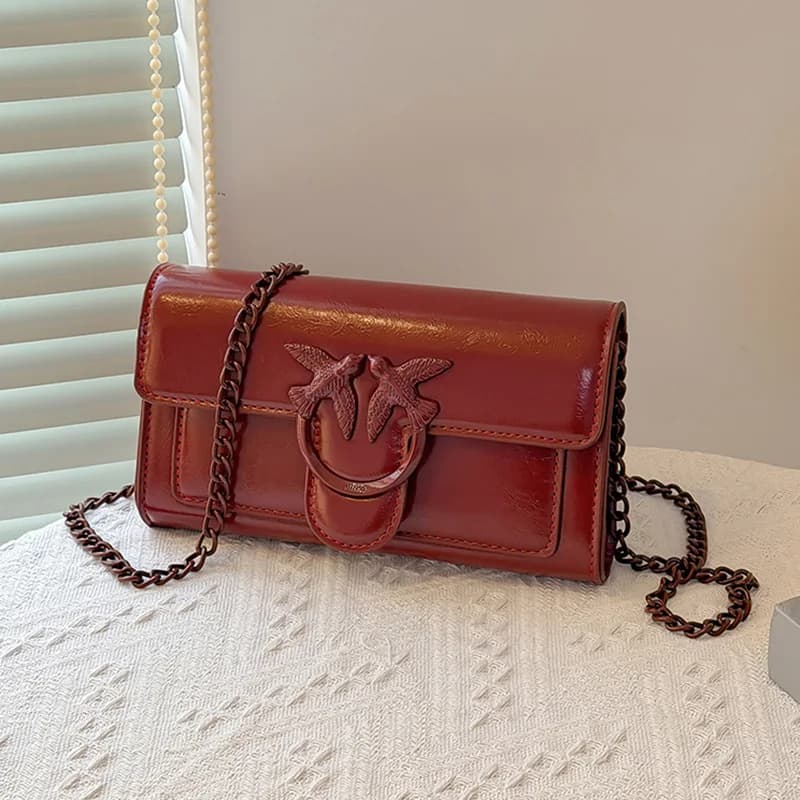 Sac carré mini rétro 2026 avec chaîne premium, convertible en bandoulière ou sac à main, style chic 