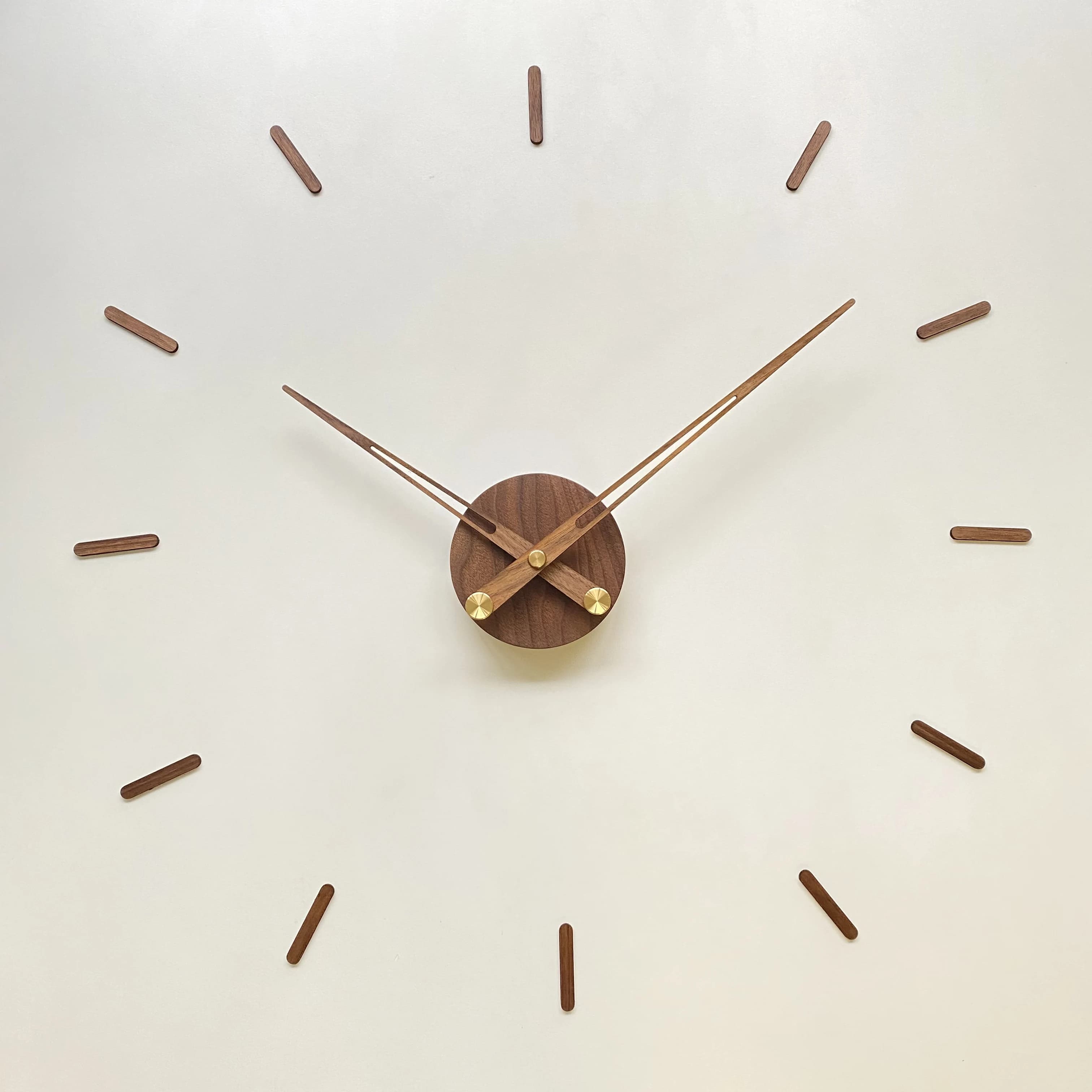Grandes Pièces d'Horloge Murale en Bois, Montre avec Grandes Aiguilles, Convient pour 60-70cm, Décor