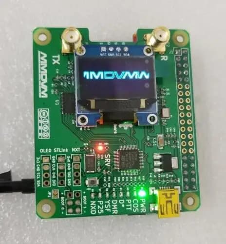 MMDVM_HS_Dual_Hat Duplex MMDVM Hotspot UHF/VHF P25 DMR YSF NXDN Pi + OLED vendu à bord + antenne