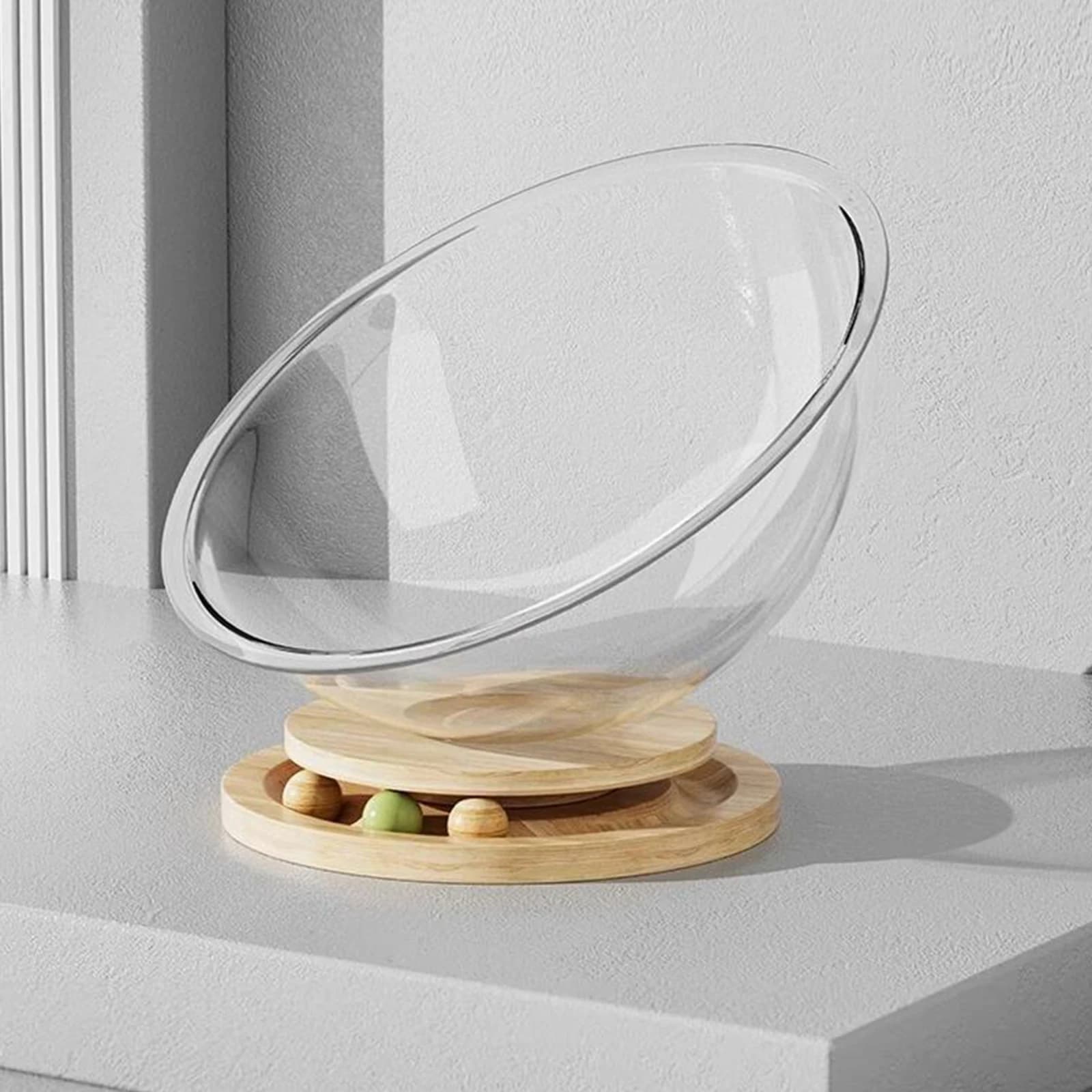 Liquidation : Cabine Spatiale pour Chat, Maison Transparente en Acrylique Glacé Toutes Saisons avec 