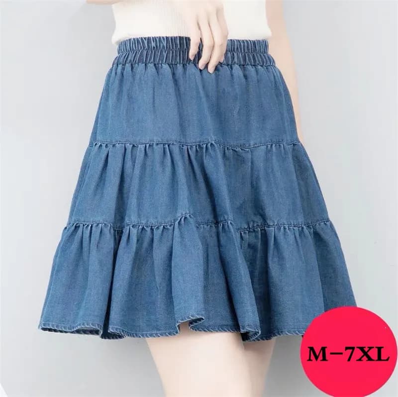 Jupe plissée mini sexy coréenne style Y2K pour femme, jupe en jean taille haute à volants, nouvelle 