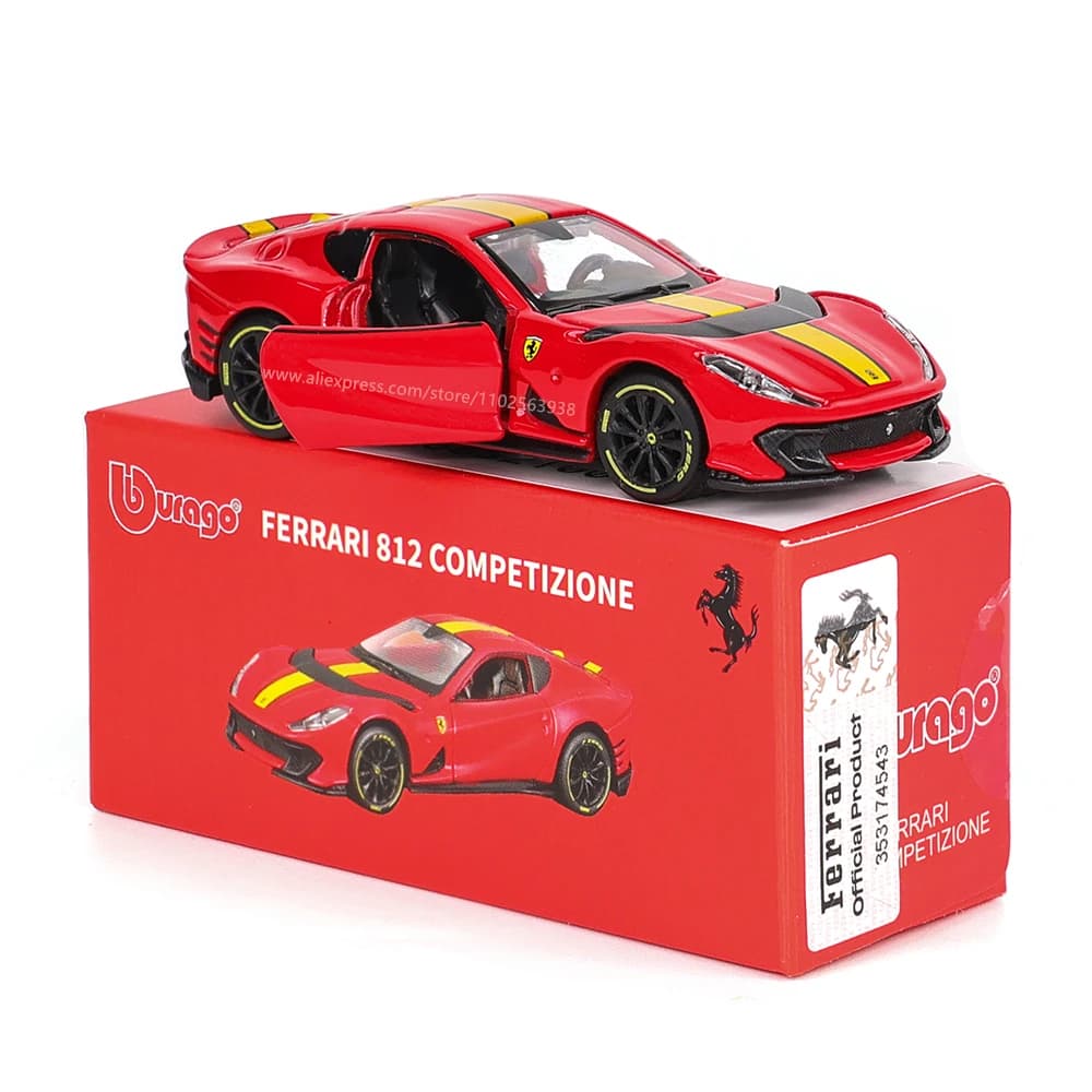 Bburago-Modèle de voiture Ferrari authentique pour enfants, éventuelles 1, 812, COMPETIZIONE, ENZO, 