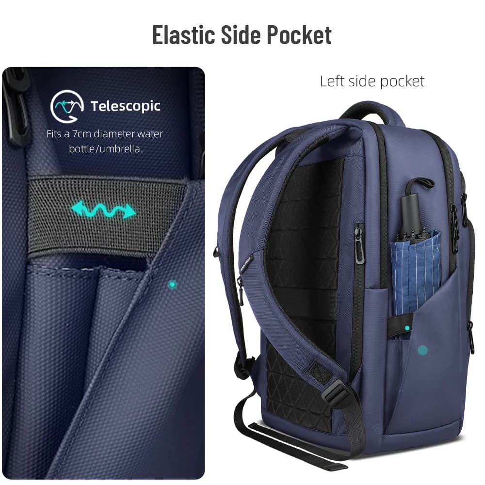 Sac à dos de voyage d'affaires HK pour hommes, imperméable, sac à dos pour ordinateur portable de 17
