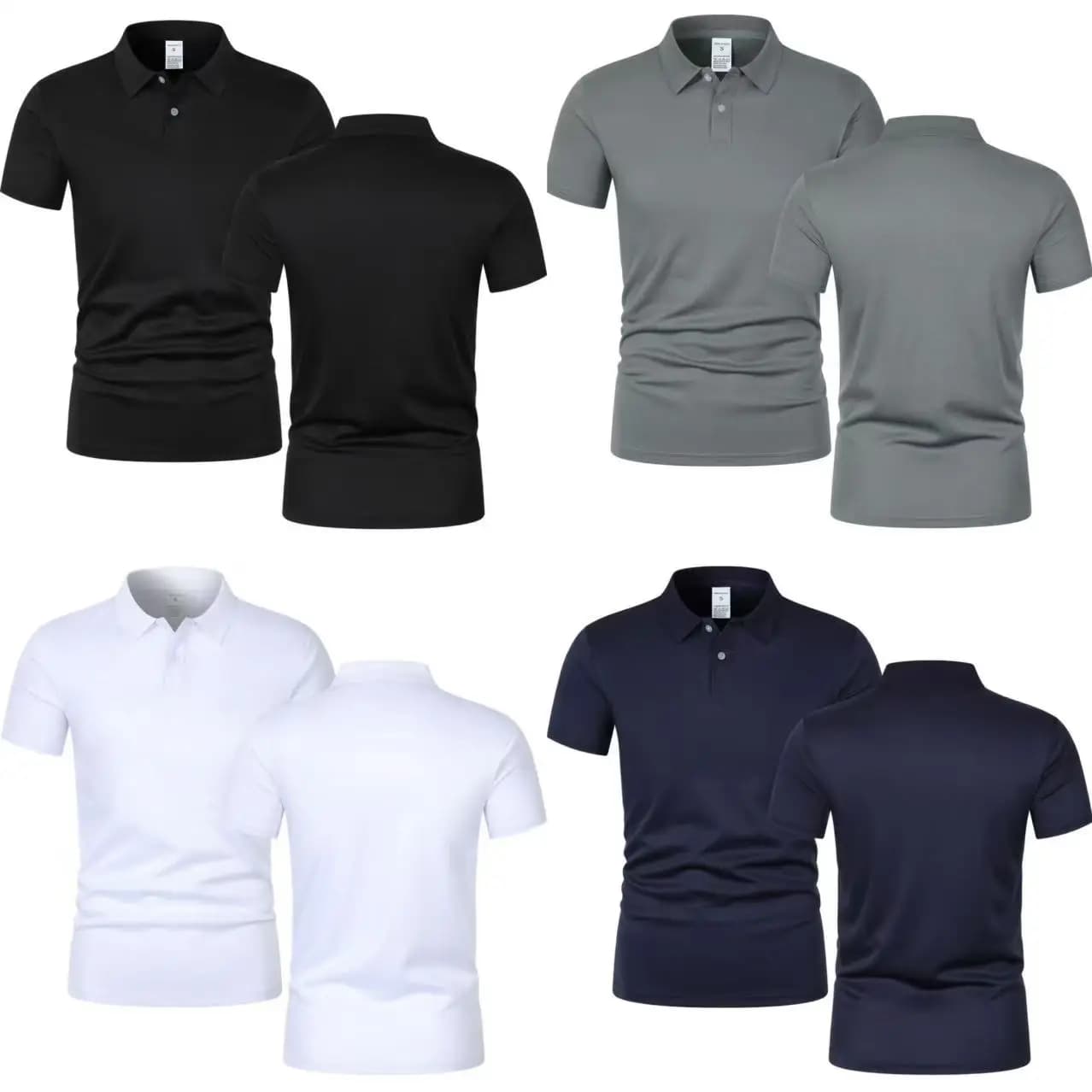 Polo de couleur unie ultra-léger pour hommes, chemise respirante à séchage rapide, anti-transpiratio