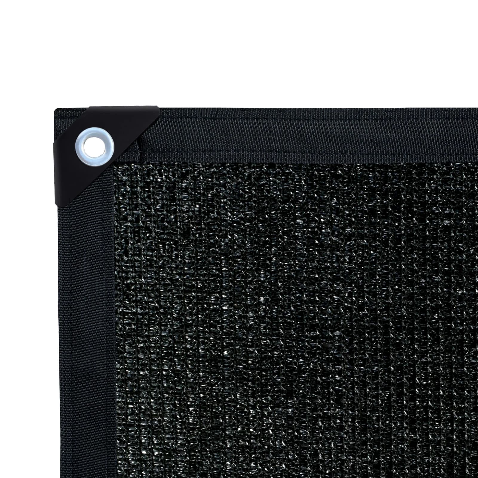 Grille d'ombrage noire à effet de serre avec œillets, crème solaire 70%, 12 pi x 16 pi