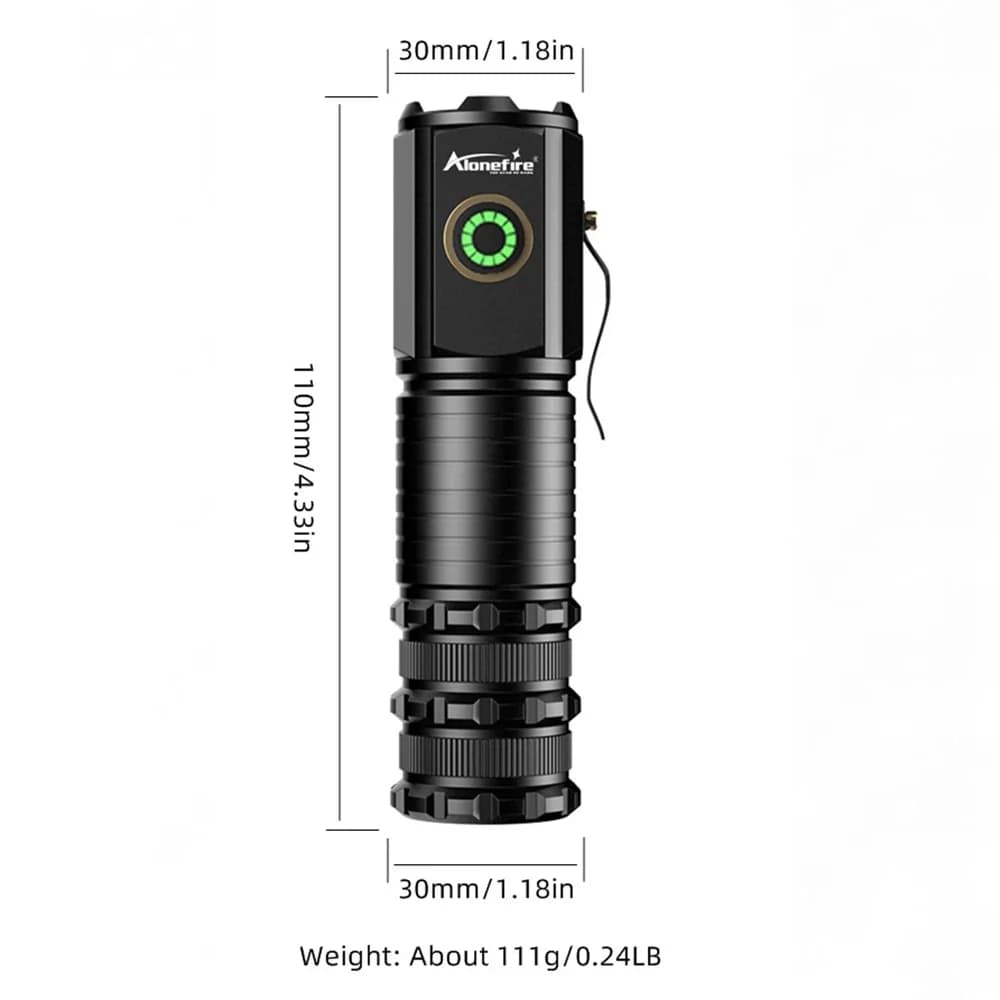 Lampe de poche LED haute luminosité, aste par USB de type C, clip portable, aimant, lampe de réparat