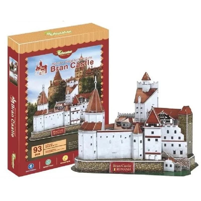 Château de son Dracula roumanie, construction célèbre, Puzzle en papier 3D EPS, modèle de constructi