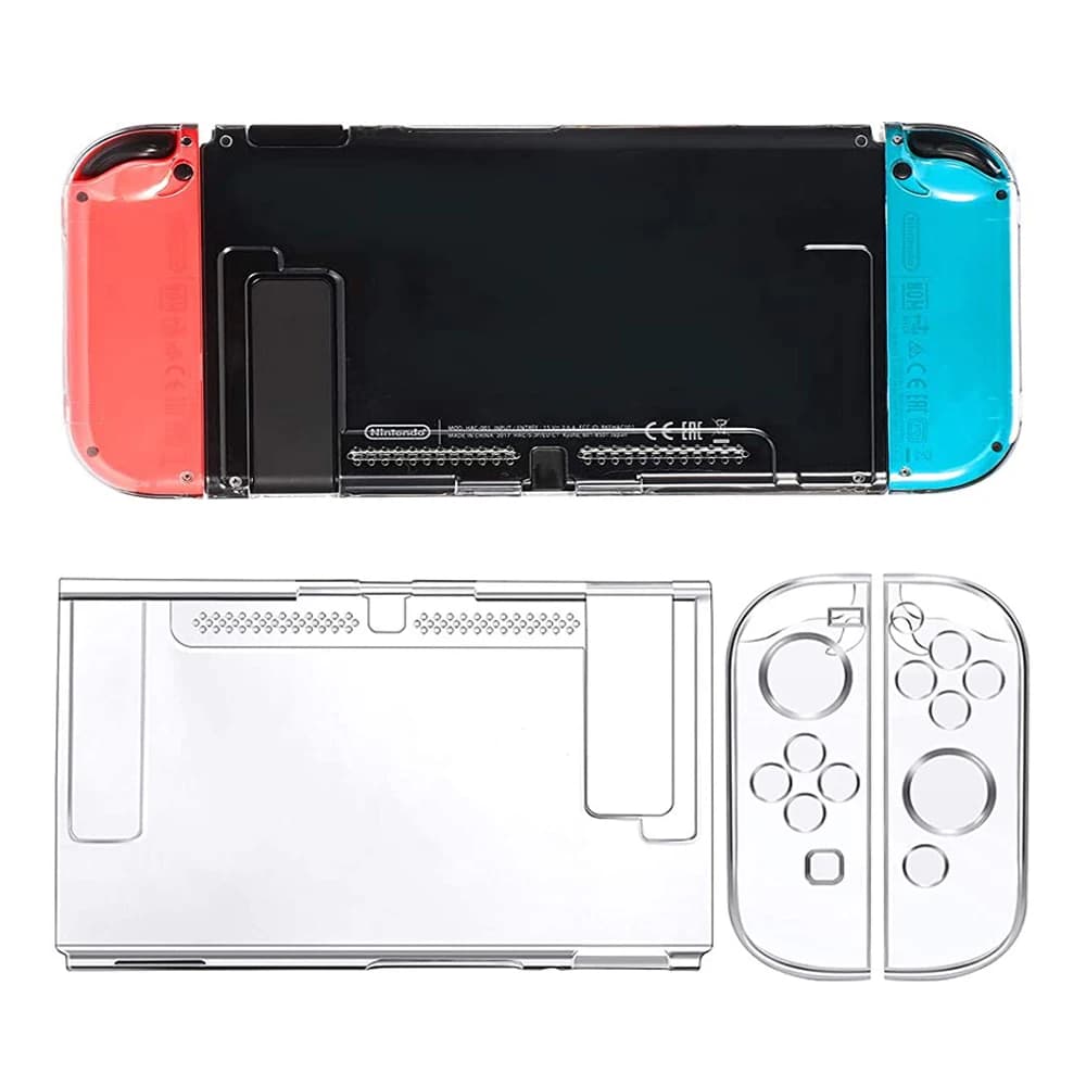Housse de protection 3 en 1 pour Nintendo Switch, souple, Joy-Con, antichoc, anti-rayures, transpare