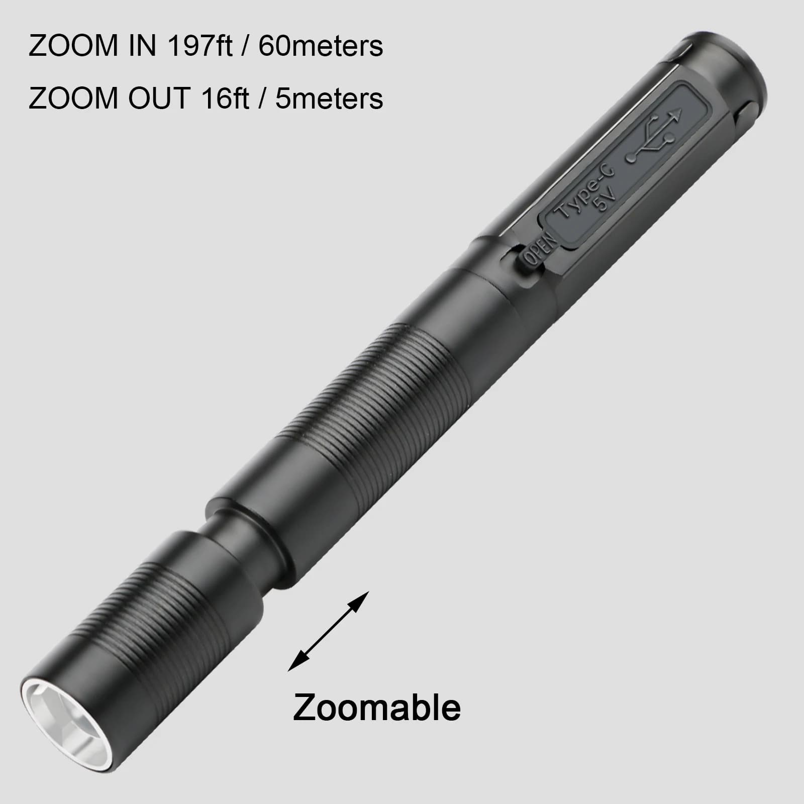 Mini lampes de poche rechargeables USB, lampe médicale de poche à Clip, étanche, Zoomable, torche LE