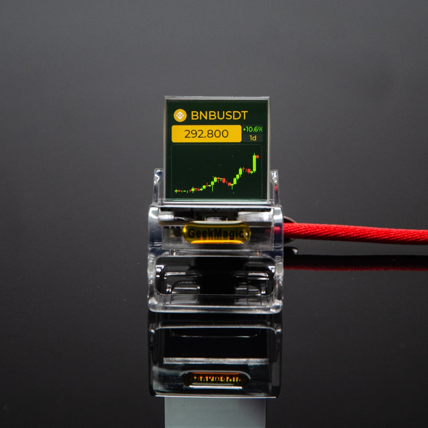 HelloCubic – Station d'horloge WiFi 3D en cristal, prévisions météorologiques fraîches, prisme Trans