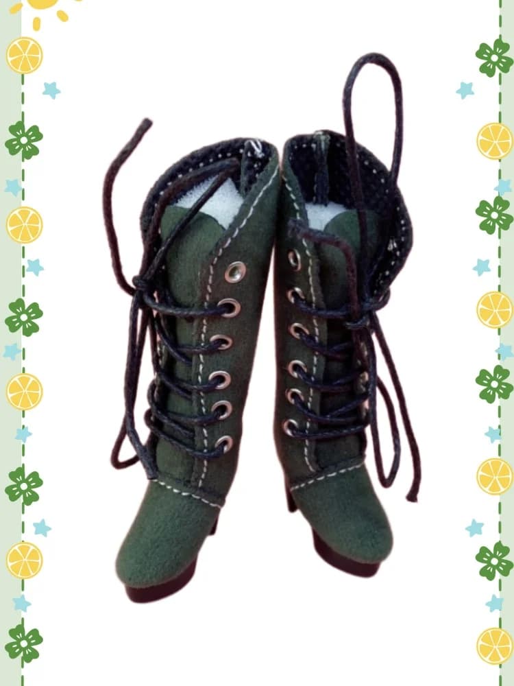 Tilda 2.5 cm Mini poupée bottes pour Blythe poupées jouet, jolies chaussures à talons hauts pour Azo