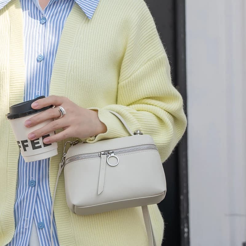 Nouveau sac mini tendance en cuir véritable 2026, sac seau de créateur pour femme, sac à main de lux