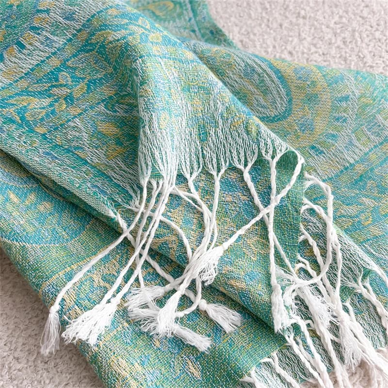Bohème automne écharpe cachemire femmes Jacquard Pashmina conception florale femme épaisse couvertur