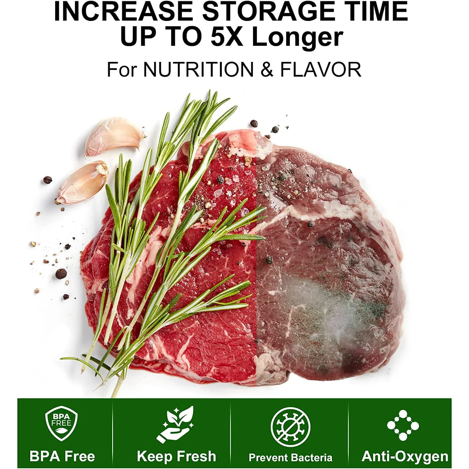 Sac de scellage sous Vide pour aliments de cuisine, 100 pièces, sacs d'emballage sous Vide pour cons