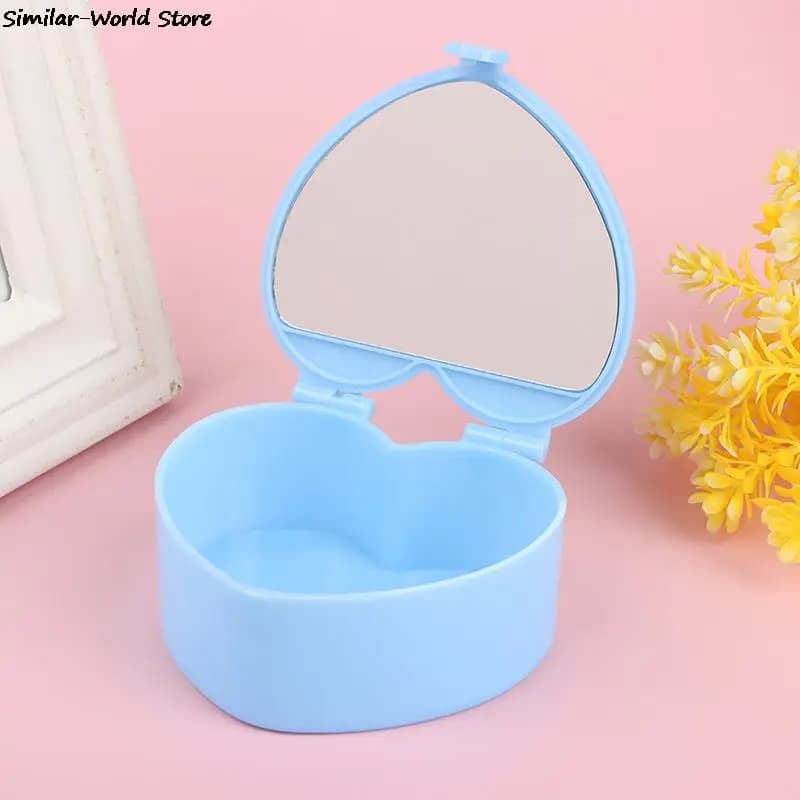 Boîte à Bijoux en Forme de Cœur Rose pour Fille, Rangement de Bijoux, Bureau, Dortoir d'Étudiant, Am