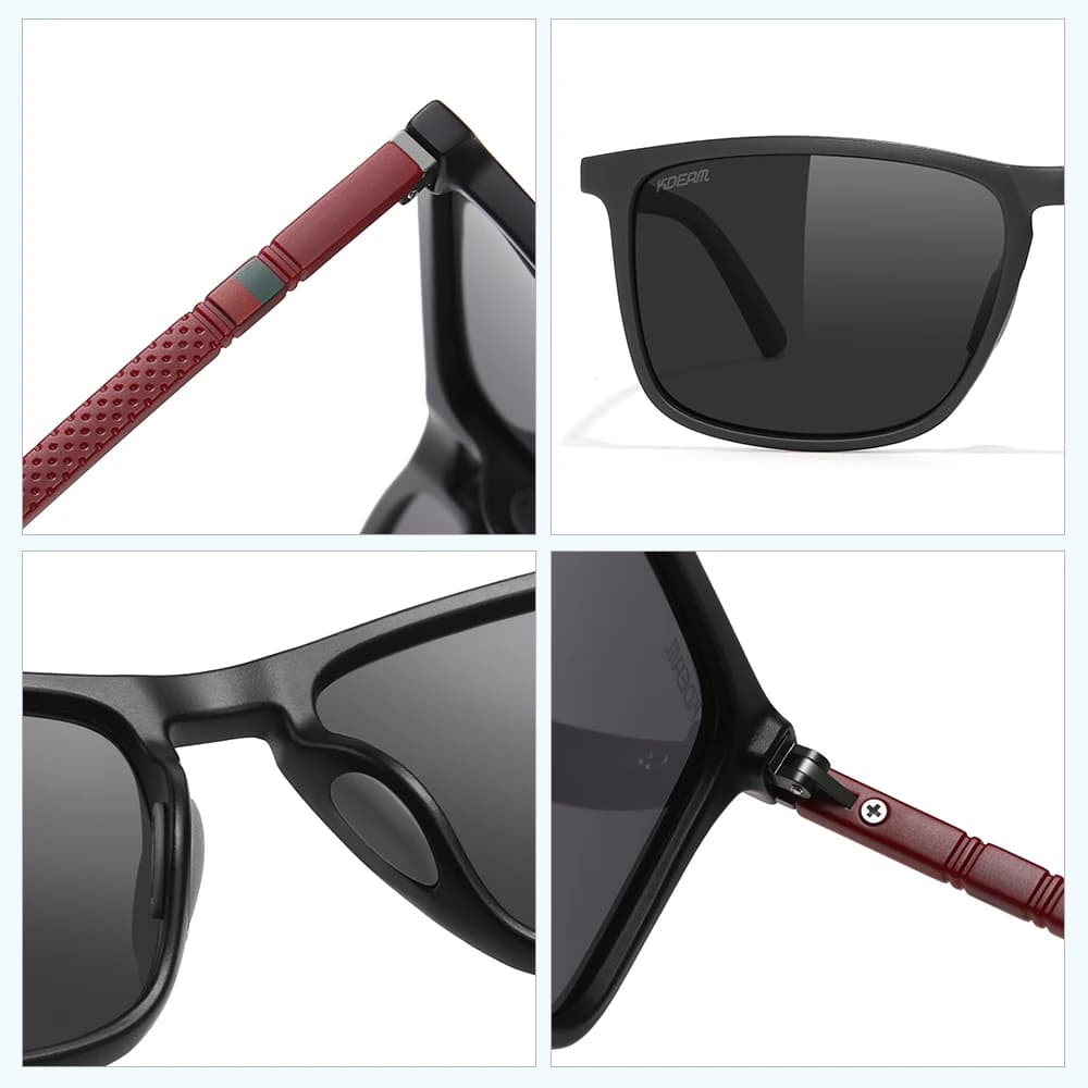 KDEAM 6.18 pouces largeur de monture Extra grande taille lunettes de soleil polarisées pour hommes f