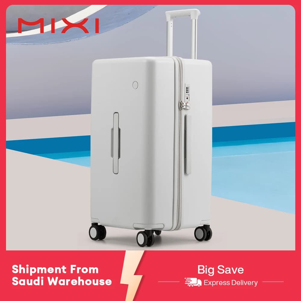 Valise de voyage Mixi Trunk Luggage, taille moyenne, rigide en polycarbonate, avec roulettes pivotan