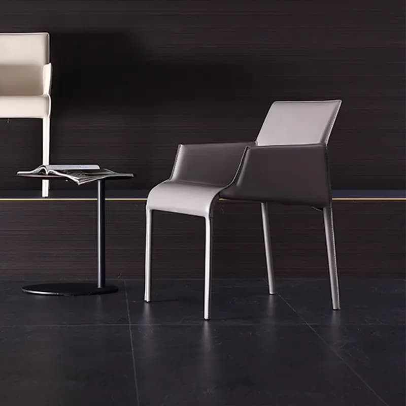 Chaises de salle à manger modernes et confortables, avec repose-bras, pieds en métal, chaises de lux