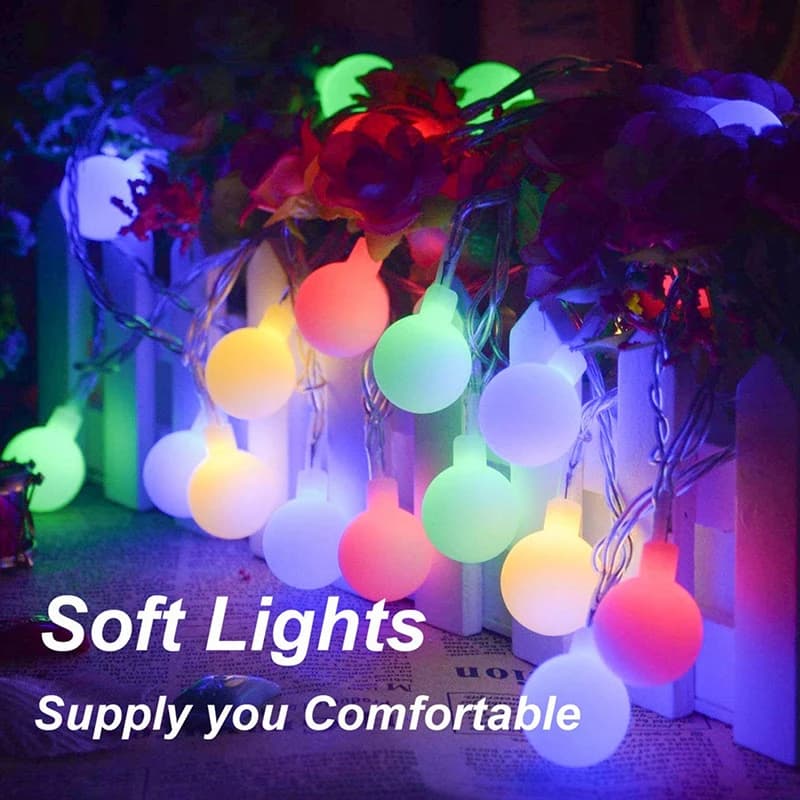 Guirlande lumineuse de Noël extérieure étanche 5V, boules lumineuses féeriques USB, guirlande de lum