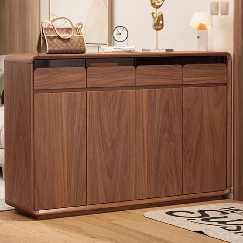 Meuble à chaussures en bois gain de place avec miroir, étagère design pour couloir, entrée, cuisine 