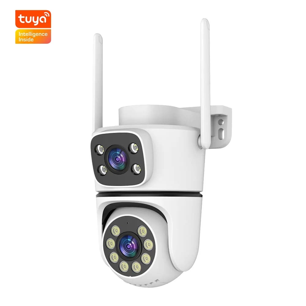 Caméra Dôme IP WiFi 8MP Tuya APP Double Objectif Couleur Détection Humanoïde IA Sécurité Domestique 
