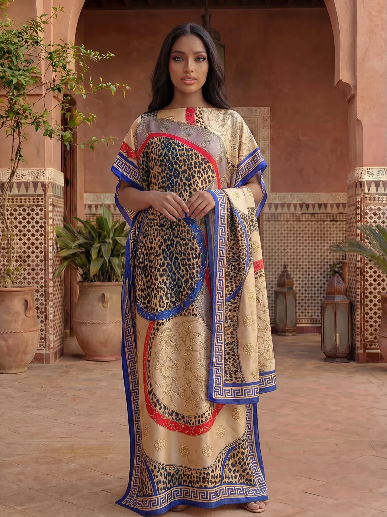 Nouvelle Collection Été : Châle Africain Élégant pour Femme, Imprimé Soie, Long Hijab Musulman, Robe