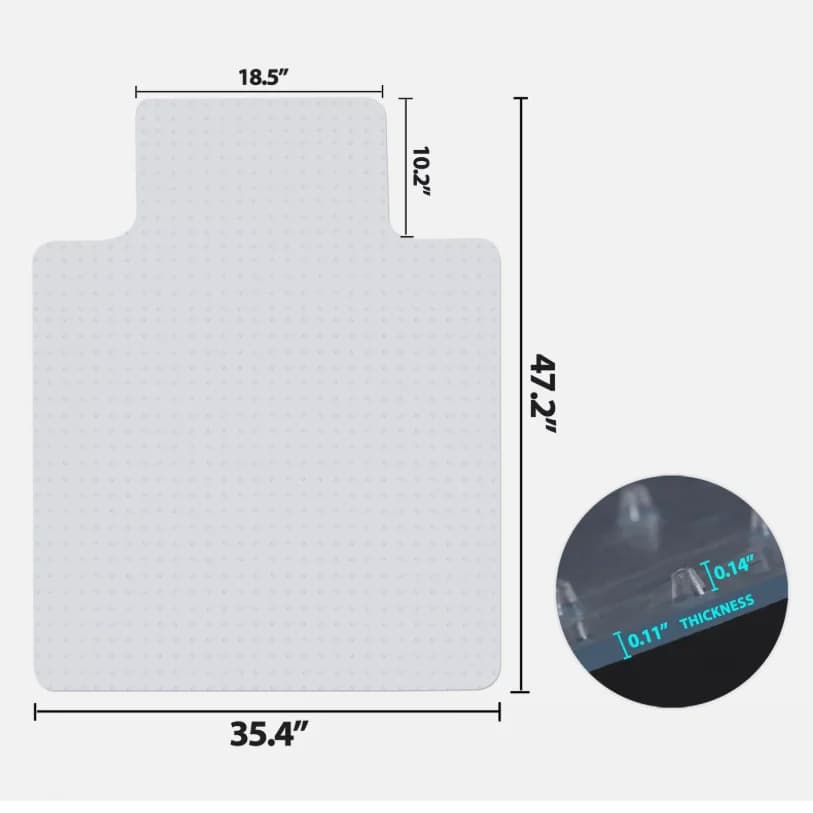 Coussin transparent pour fauteuil roulant, résistant aux rayures, avec base convexe antidérapante, t