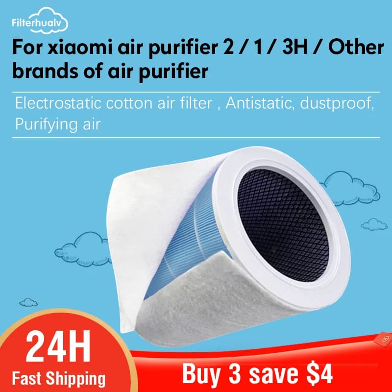 Filtre purificateur d'air électrostatique Anti-poussière en coton, 10 pièces, pour xiaomi mi 1/2/2S 