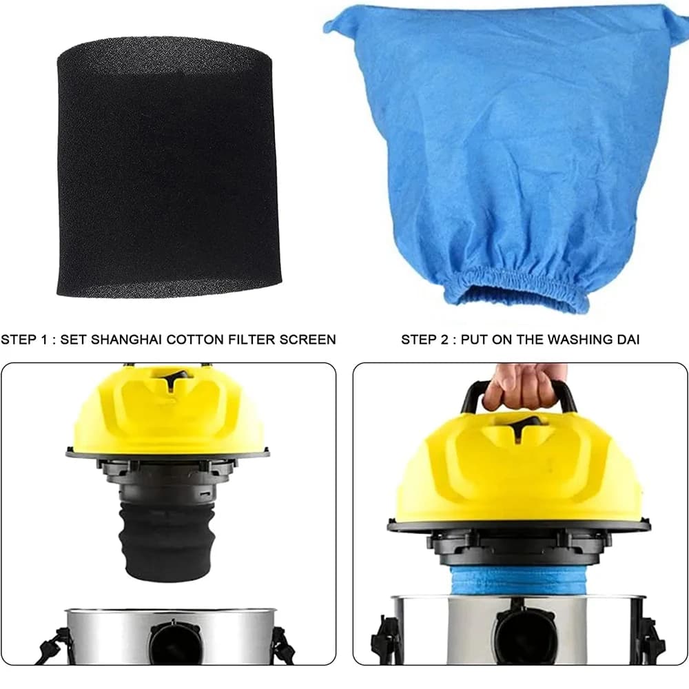 Pour Karcher MV1 WD1 WD2 WD3 NT série sac filtrant en Textile et éléments filtrants, pièces de sac f