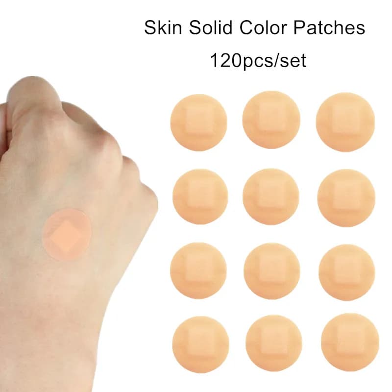 100 pièces/ensemble Mini bande ronde couleur de la peau pansement plâtre Patch respirant imperméable