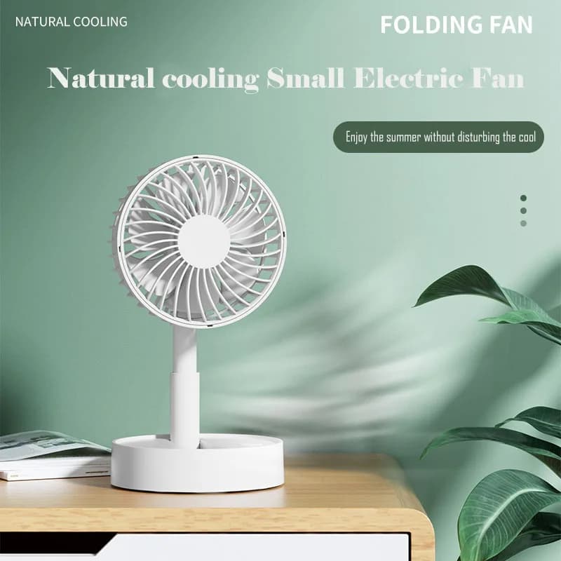 Mini ventilateur de table pliable aste portable, ventilateur de bureau USB à piles