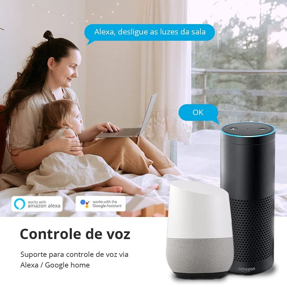 8 Ports WiFi Tuya Smart Brazil Power Plug 4 prises 4 USB Super Charing Sockets Alexa Google Accueil 