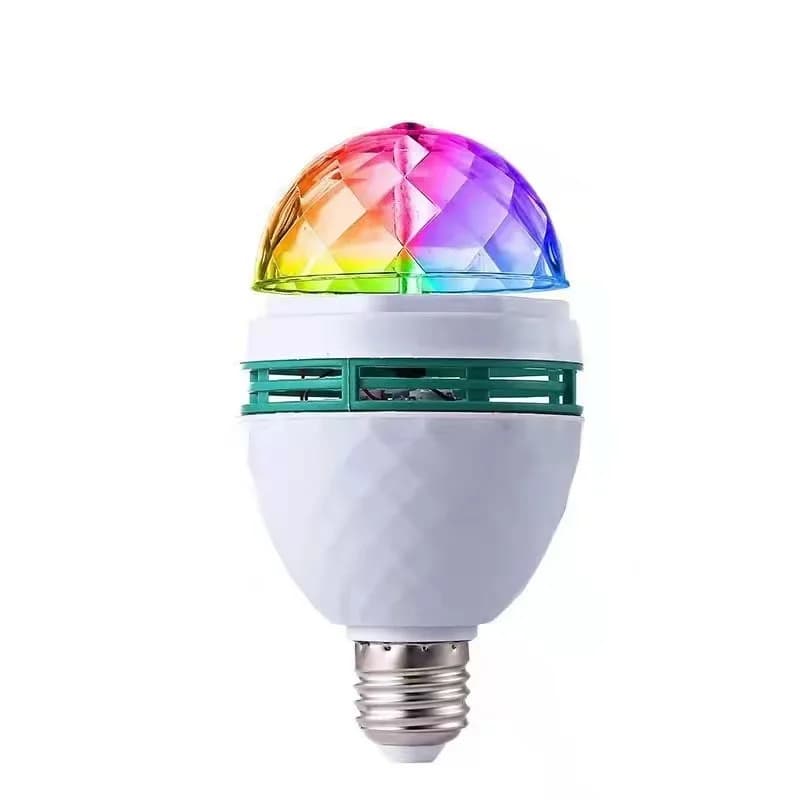 Multicolore effet de scène éclairage atmosphère rotative E27 ampoule automatique Disco KTV DJ boule