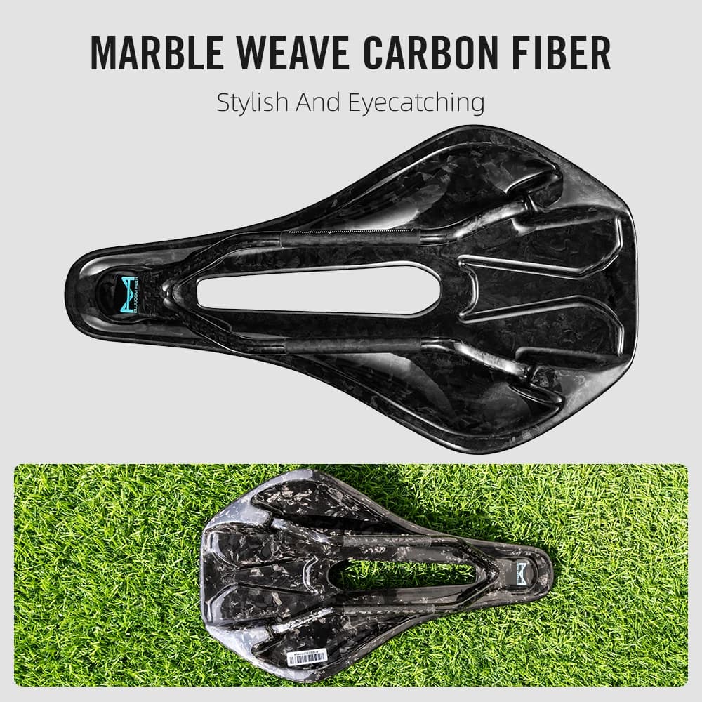 RYET-Selle de vélo imprimée en 3D ultralégère en carbone pour VTT, siège de route en gravier, pièces