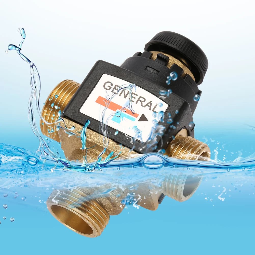Vanne 1 (MPa), mitigeur thermostatique en laiton à filetage mâle DN20 à 3 voies pour chauffe-eau sol