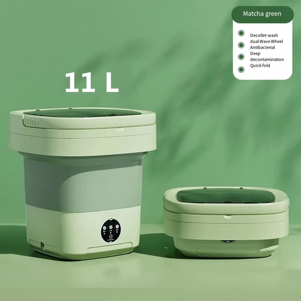 Machine à Laver Pliante Portable de Grande Capacité, 6L/11L, avec vaccoir à Rotation E27, pour Vêtem