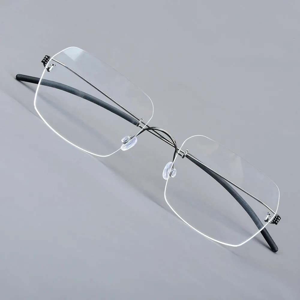Danemark marque sans monture lunettes cadre ultraléger sans vis hommes affaires lunettes carrées fem