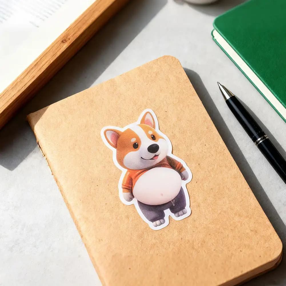 Autocollants gonflés 3D chiot mignon, autocollants 3D doux et mignons pour chien, pour coque de télé