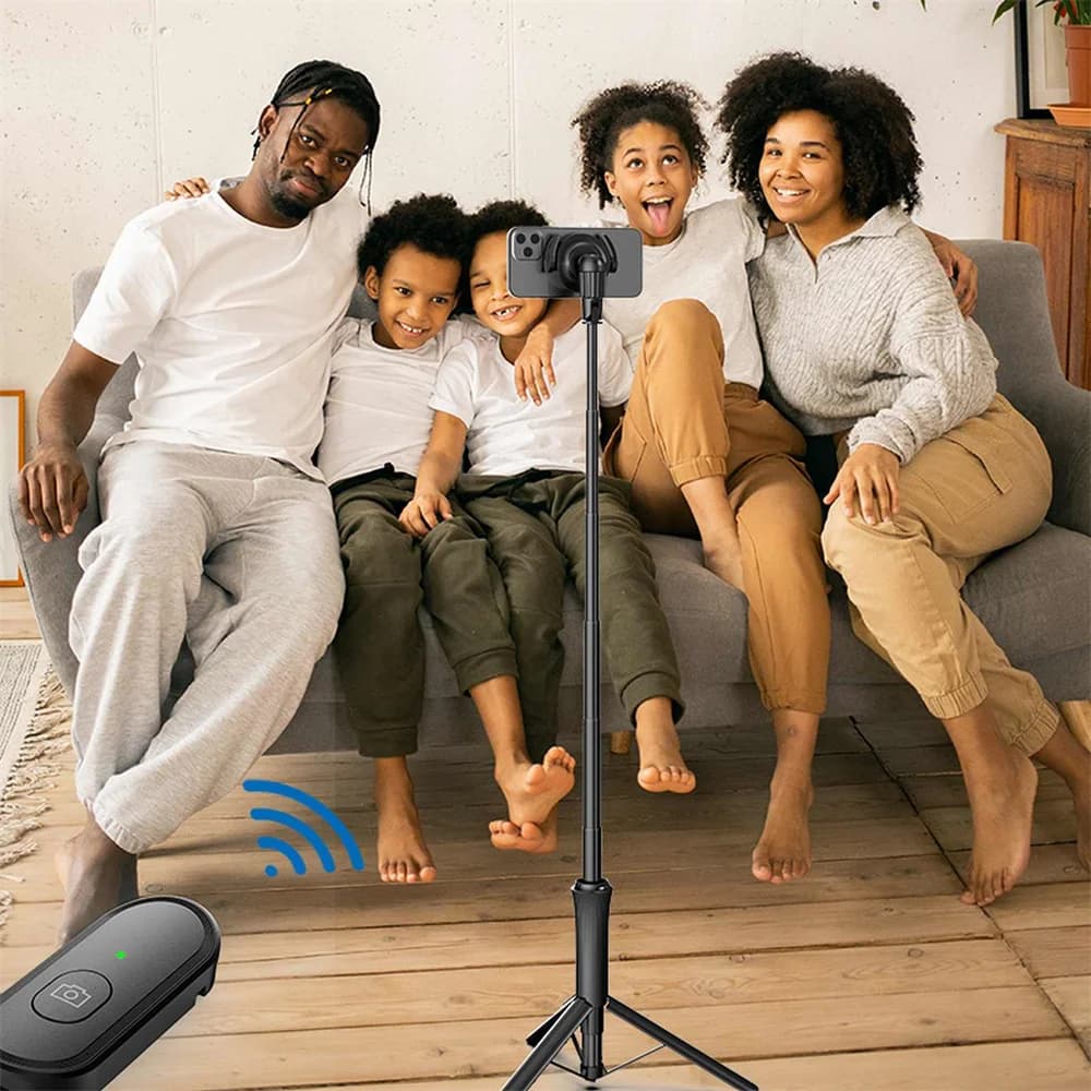 Trépied perche à Selfie magnétique 2025 avec télécommande, support de téléphone extensible pour MagS